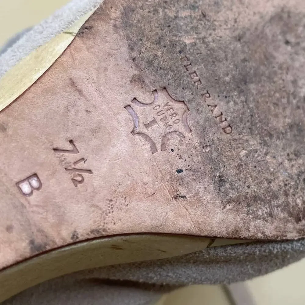 LOEFFLER RANDALL Vivian Lace Up Wedge Sandal  Size 7.5B Natural Tan‎ Slingback - Picture 14 of 15